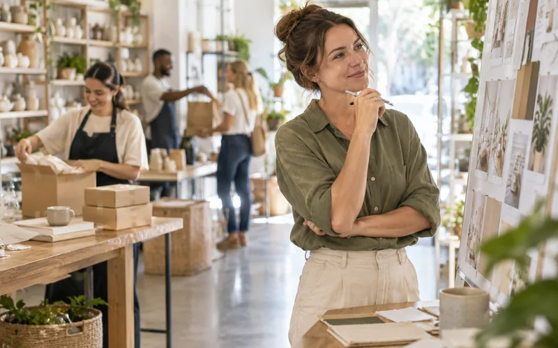 Business owner planning the next step for growth