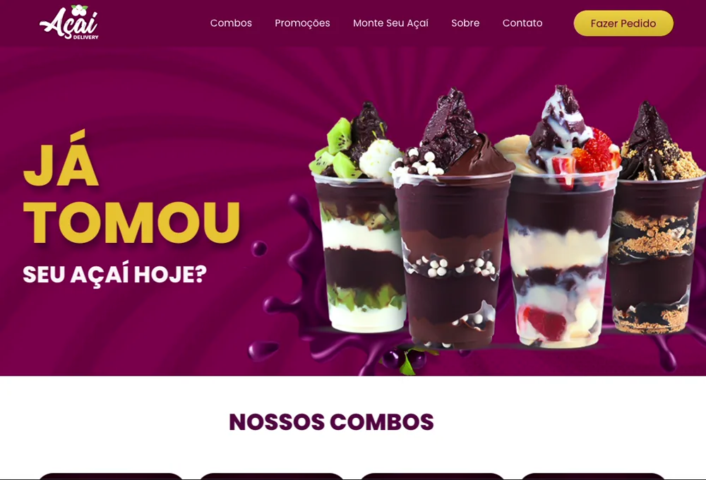 Projeto Açaí Delivery creado por REGRA Digital Business