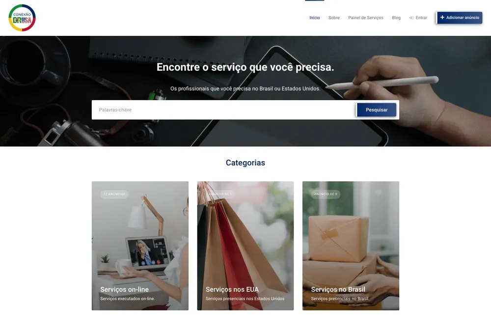 Conex&atilde;o BR-USA website built by REGRA Digital Business