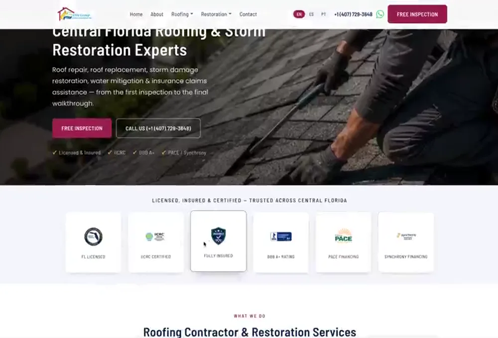 Projeto Elite Group Home Restoration creado por REGRA Digital Business