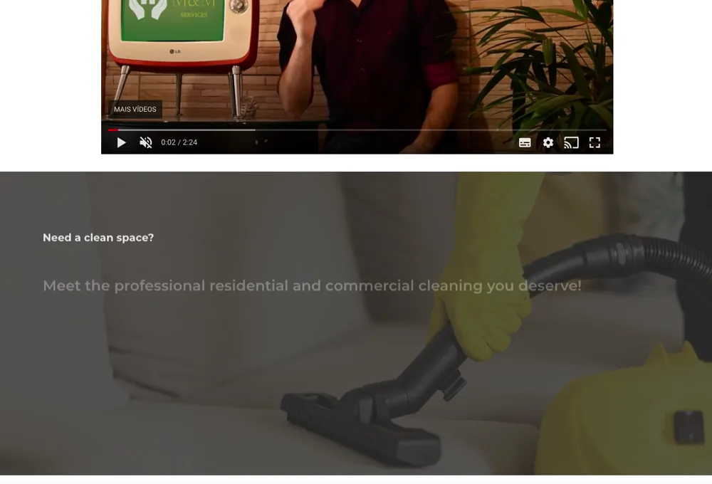Projeto MM Cleaning creado por REGRA Digital Business