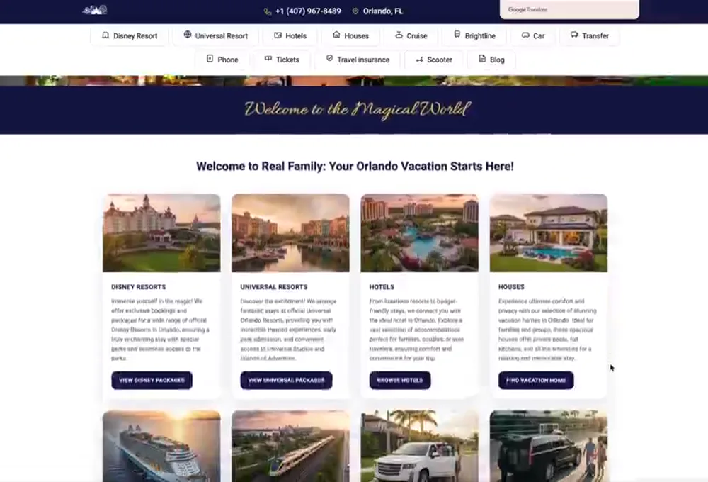 Projeto Real Family Vacation creado por REGRA Digital Business