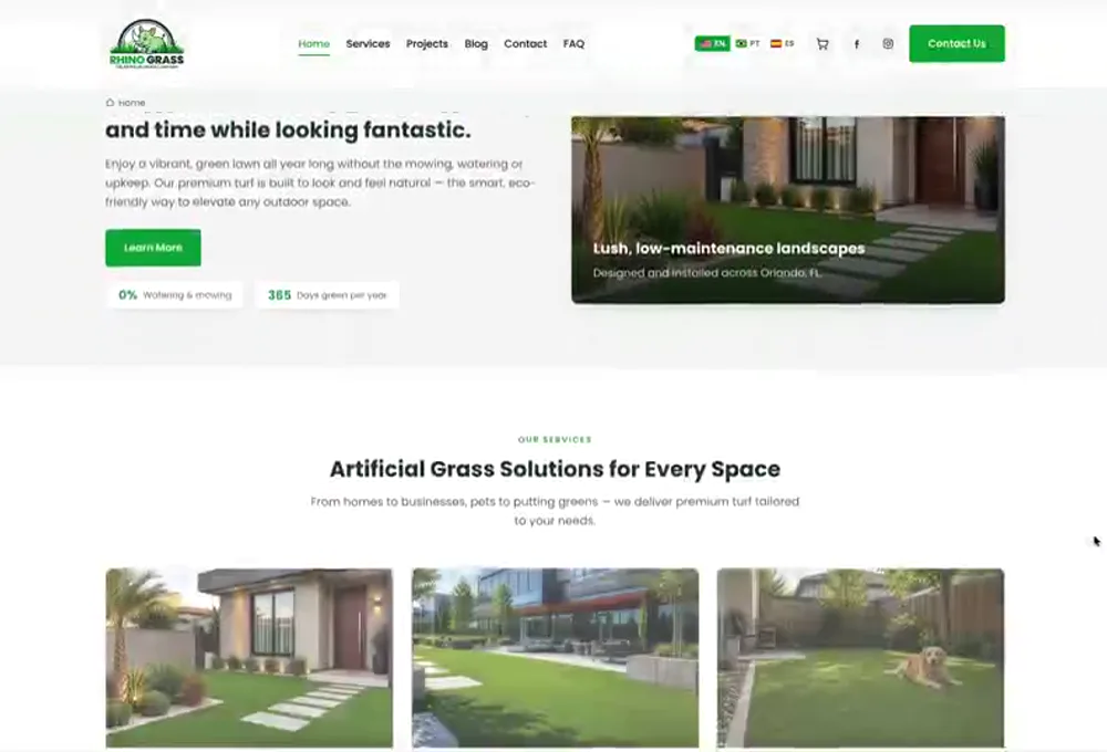 Projeto Rhino Grass Company creado por REGRA Digital Business