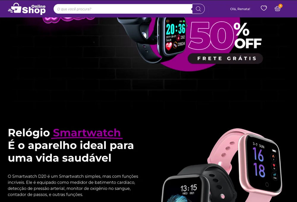 Projeto Loja de Smartwatch creado por REGRA Digital Business